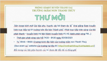 Lịch khai giảng năm học mới 2021-2022 Trường mầm non Thanh Thùy