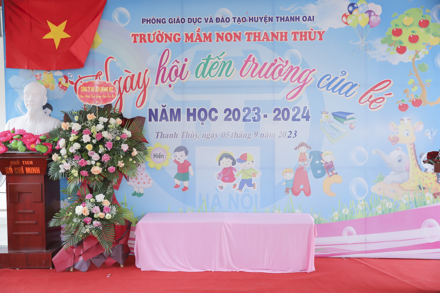 CÔ VÀ TRÒ TRƯỜNG MẦM NON THANH THÙY HÂN HOAN ĐÓN CHÀO NĂM HỌC MỚI 2023 - 2024