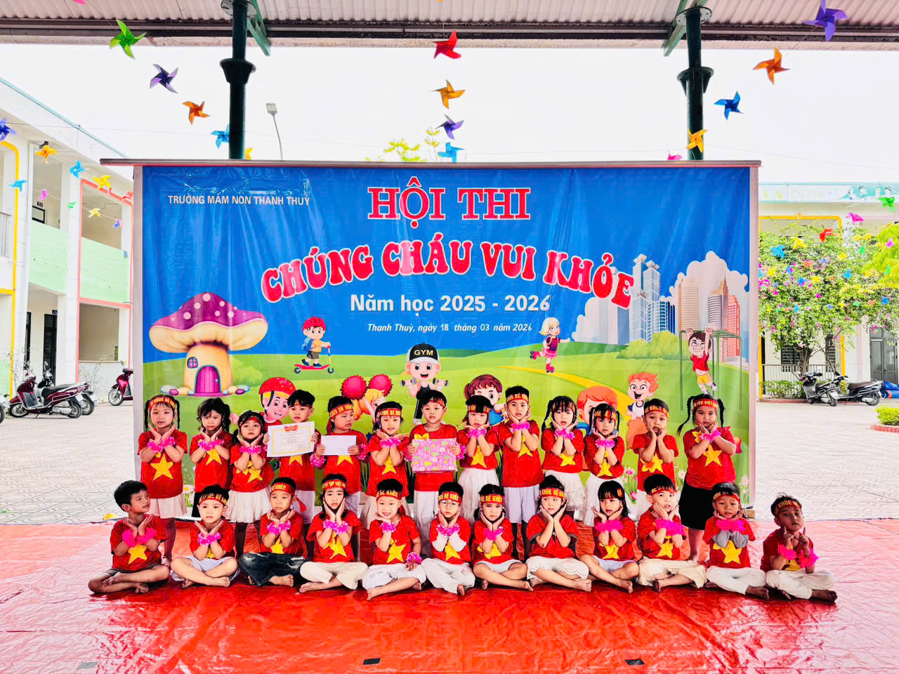 TRƯỜNG MẦM NON THANH THÙY TỔ CHỨC HỘI THI "CHÚNG CHÁU VUI KHỎE" ​